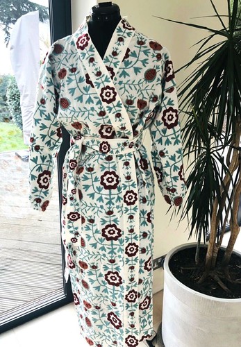 ZARA LONG COAT LINEN COTTON KIMONO JACKET WITH BELT size M-L NEW - Picture 13 of 15