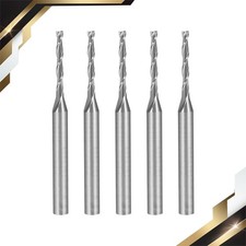5PCS 1/8" Shank 1.5x12mm Carbide End Mill CNC Router Bits 2 Flute Milling Bit