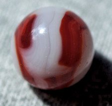 CAC Burnt Red Ribbon Swirl Toy Marble, 5/8" 320