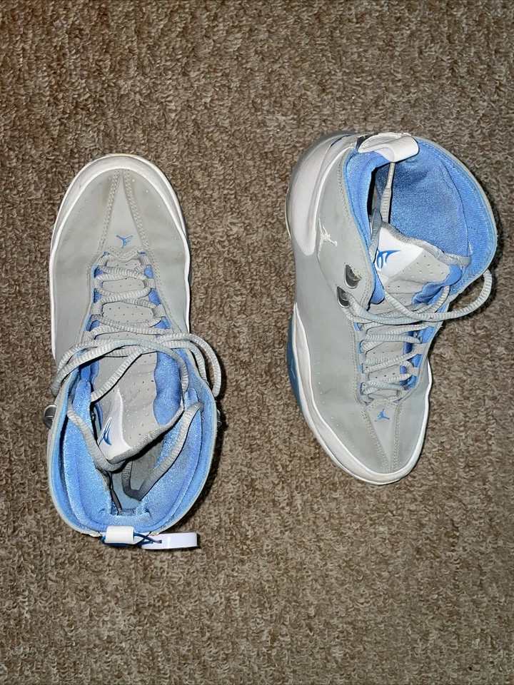Jordan Melo M3 Basketball Shoes, Size 5.5 (2006)--Silver/Blue-White-Taxi — 第 2/4 张图片