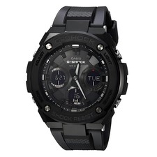 Casio Men's Watch G-Shock Quartz Ana-Digi Dial Black Resin Strap GSTS100G-1B