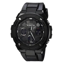 Casio Men's Watch G-Shock Quartz Ana-Digi Dial Black Resin Strap GSTS100G-1B
