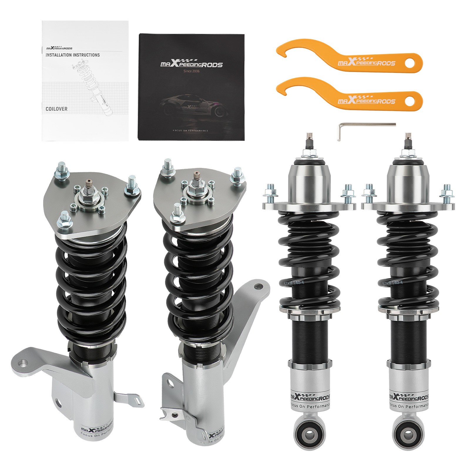 24 Click Adjustable Coilovers Lowering Kit Fit For Honda Civic EM ES 2001-2005