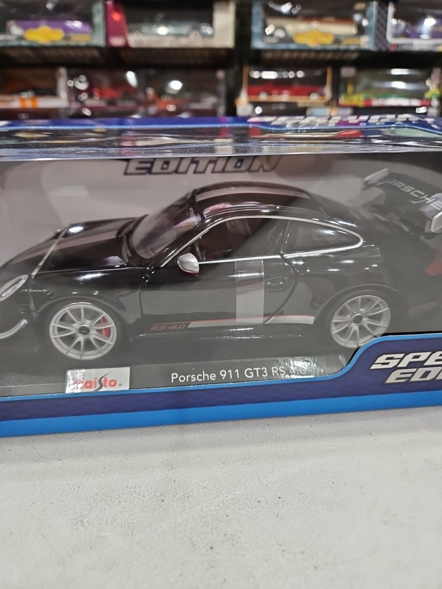 Maisto 1:18 PORSCHE 911 GT3 RS 4.0 Black Special Edition 🇺🇸 FREE