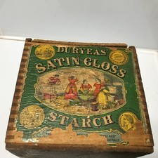 Duryeas Satynowy połysk Skrobia zielona etykieta i pokrywa drewniane pudełko Long Island