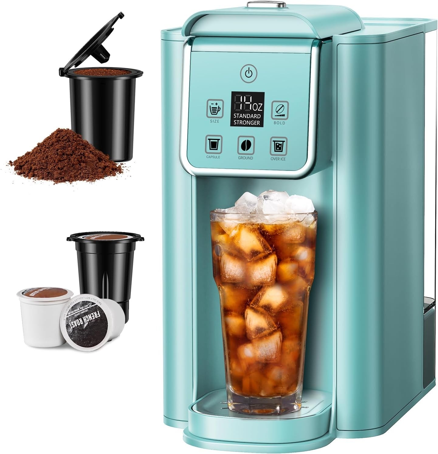 SHARDOR Single Serve Coffee Maker, Hot & Iced Coffee Machine K Cup, Pod & Ground
