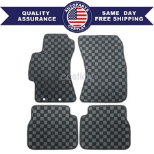 For 2011-2014 Subaru Wrx Impreza Checkered Flag Carpet Floor Mats All-weather