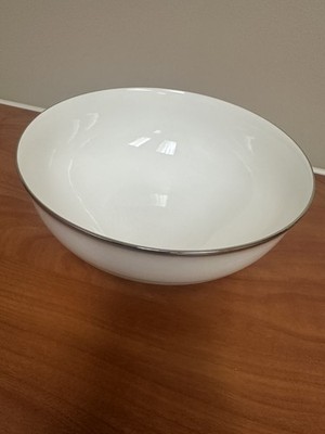 Mikasa Gothic Platinum AK018 Round Vegetable Bowl 8  Bone China Platinum Rim