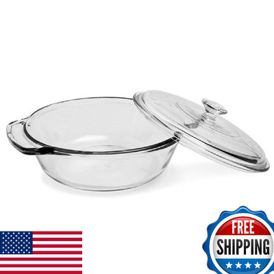 Anchor Hocking 2 quart Glass Casserole Dish, Clear