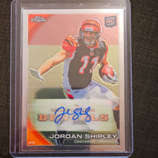 Topps 2010 Topps Chrome Jordan Shipley Bengals #C208 Rookie Auto Card. rookie card picture