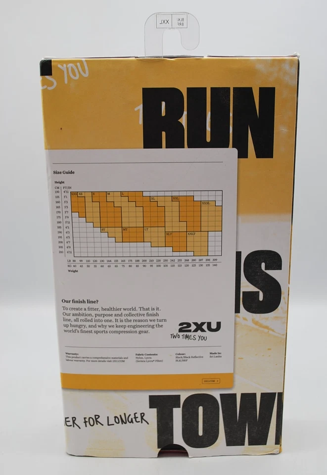 2XU Black Reflective Running Light Speed Compression Tights- Men's XXL - Image 4 of 4