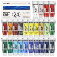 Acrylfarben Set KüNstler Leinwand Holz Matt Pigmentierung 24 Farben 60 Ml