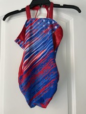 Laurie Hernandez GK Women's Leotard, Adult Small, Red, White & Blue Preowned