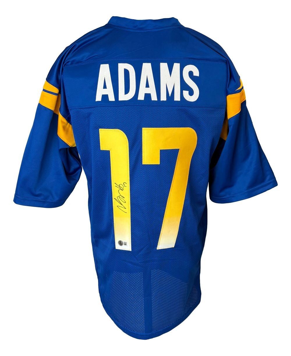 Davante Adams Autographed Signed Los Angeles Rams Los Angeles Blue Football Jersey BAS 