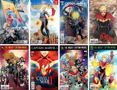 Captain Marvel #0, #1, #3, #4, #5, #6, #7, #8 (2017-) Marvel Comics  (Set of 8)