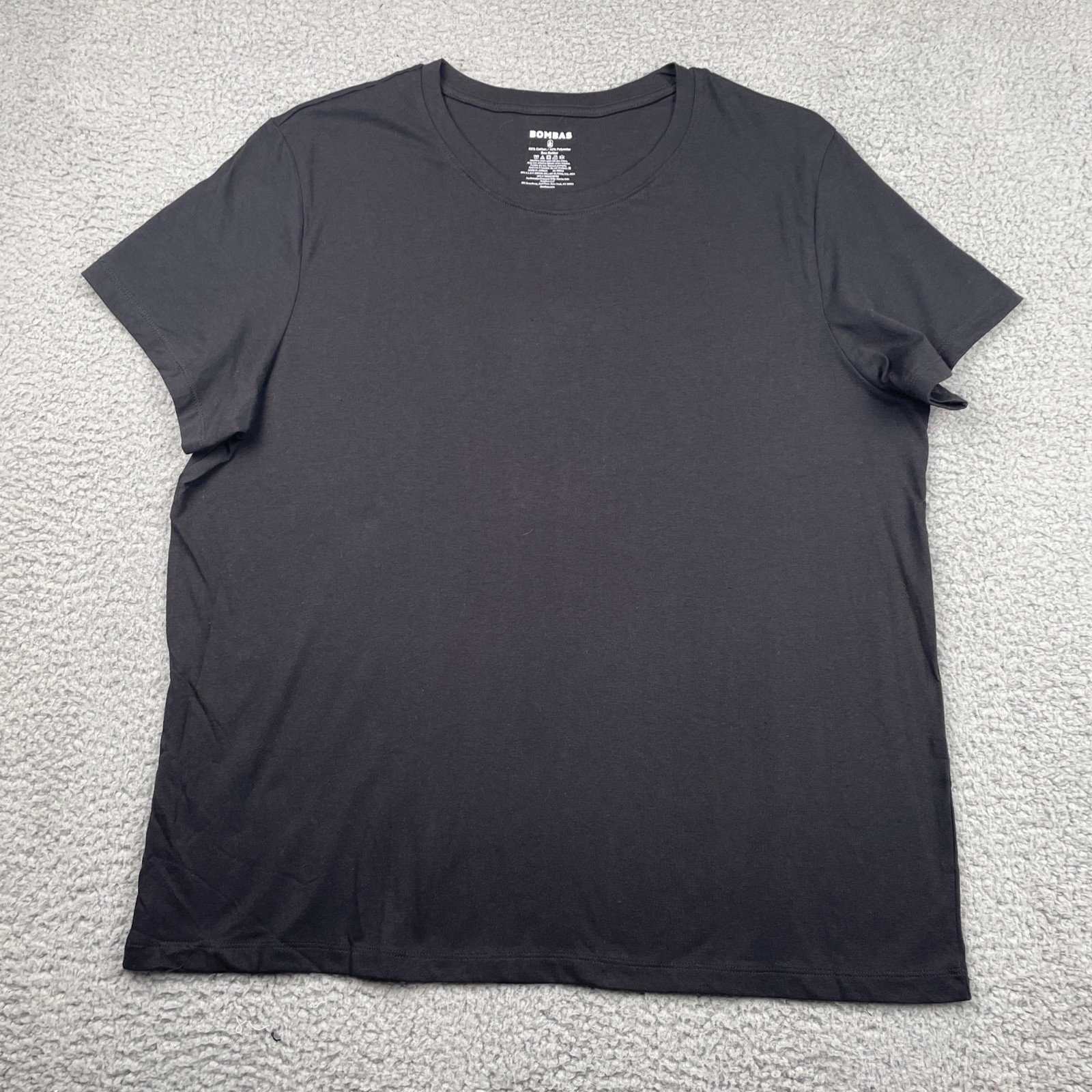Bombas Women’s T-Shirt XL XXL Black Crew Neck Bee Better Cotton Poly Blend