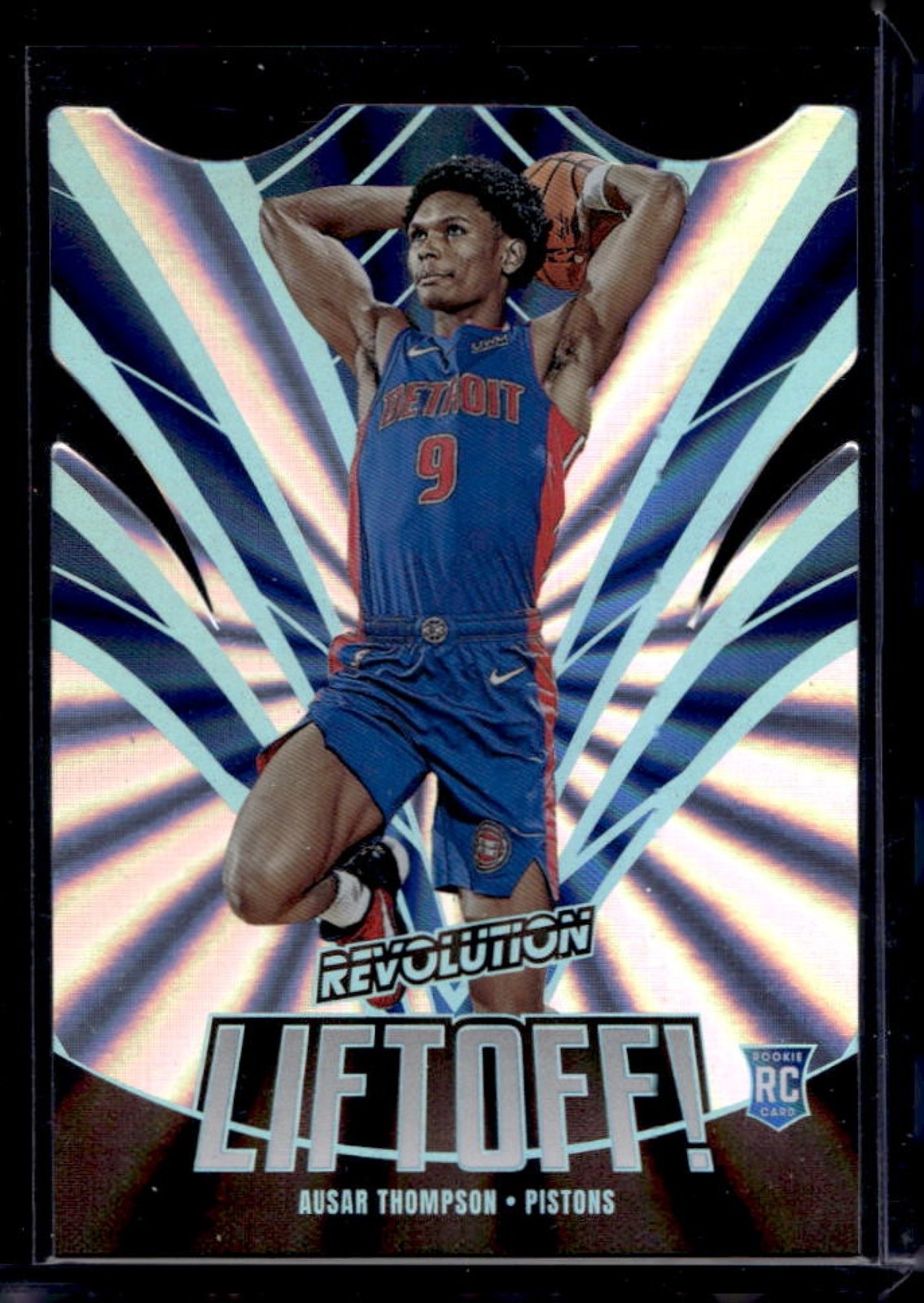 2023-24 Panini Revolution Ausar Thompson Liftoff! RC Sunburst #7/75 Pistons