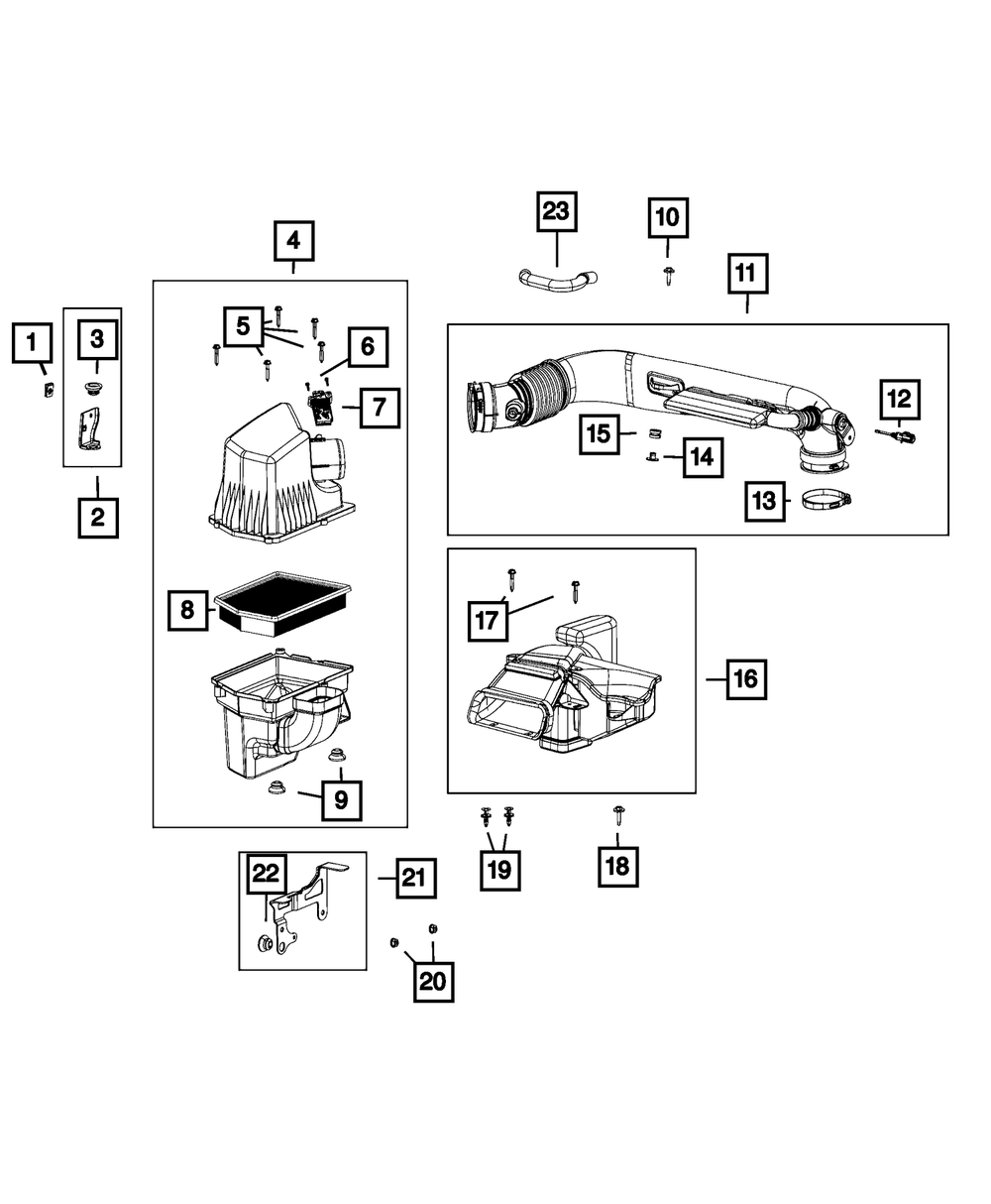 Genuine Mopar Air Cleaner 68301836AA
