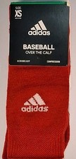 Adidas XS Icon Over The Calf Baseball/Softball Socks, Power Red, Wht, Lt. Onyx