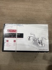 Delta Foundations 2 Handle Centerset Bathroom Faucet Chrome B2514LF-PPU-ECO NEW