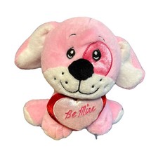 DanDee Dan Dee Be Mine Puppy Pink Valentine Love 9in Plush Dog 2014 Red Heart