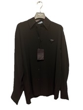 Prada Black Women s Blouse Shirt Logo Triangl...