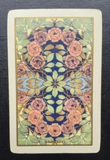 1 x Vintage Playing Swap Card Named Brocatel - Flowers Flower