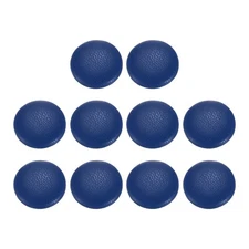 10pcs PU Leather Covered Button 18mm Aluminum Shank Round Button, Blue