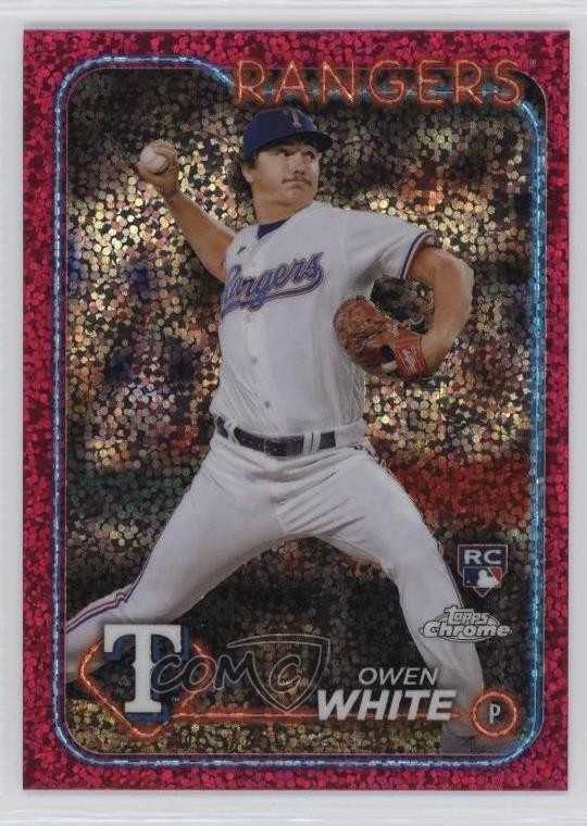 2024 Topps Chrome Magenta Speckle Refractor 65/350 Owen White #211 10no