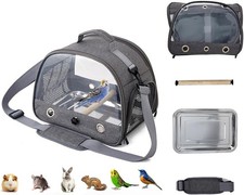 1 Pcs Bird Carrier Backpack with Perch, Lightweight and Breathable Parrot Travel