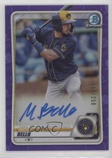 2020 Bowman Chrome Prospects Purple Refractor /250 Micah Bello #CPA-MB Auto 0z8v
