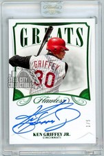Ken Griffey Jr 2020 Panini Flawless Greats Emerald Autograph Card #GA-KG 1/5