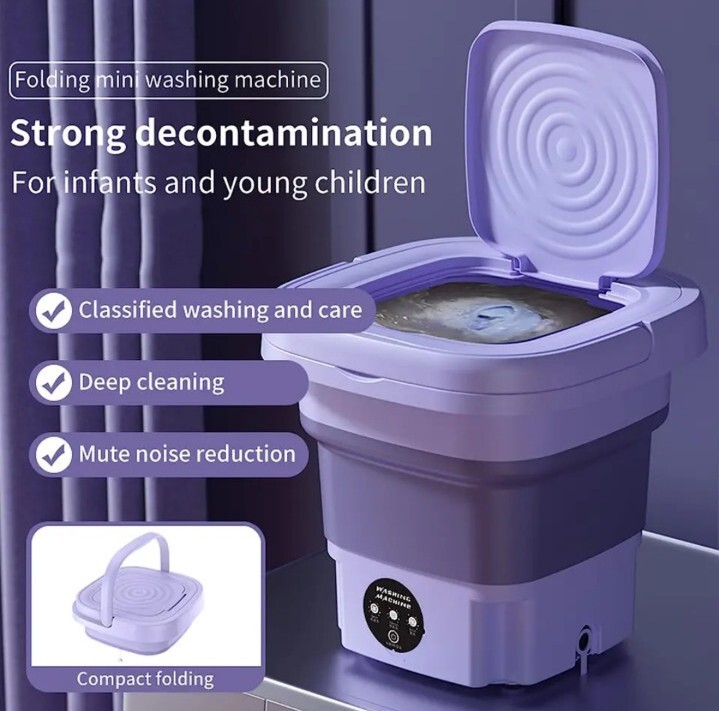 Mini lave linge de voyage Pliante portable grande capacité 10L