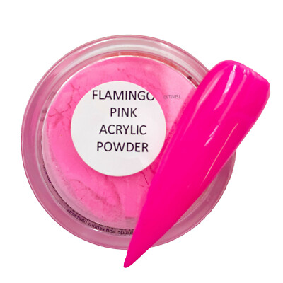 Neon Coloured Acrylic Powder By Tnbl Flamingo Pink Powder For Ombre Nails Ebay