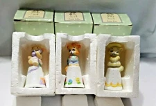 Avaa Henco 1986 Feline Feelin's  Porcelain Thimble Kittens Cats Retired lot of 3