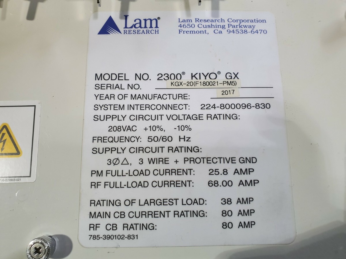 As-Is LAM 2300 KIYO GX 853-800083-386 | eBay