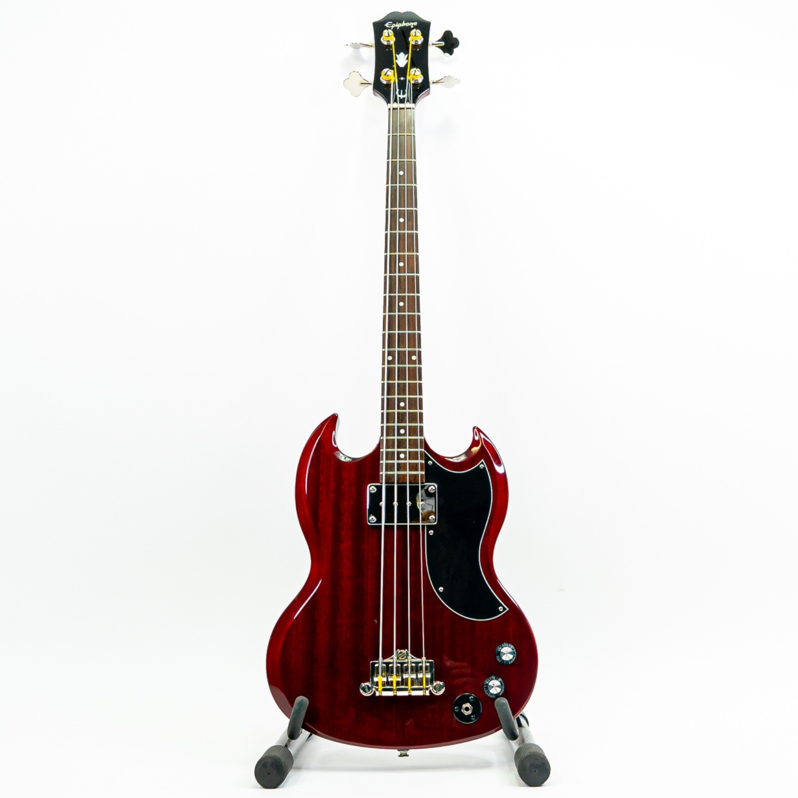 2011 Epiphone EB-0 SG Bass Cherry Red w/ Artec Sidewinder AlNiCo V Pickup