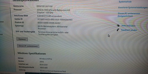 Packard bell AMD E1-1200 with Radeon (tm) HD Graphig 1.40 GHz - Bild 7 von 7