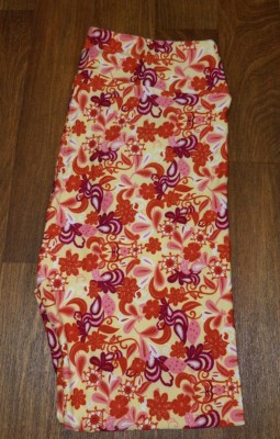 NWOT LULAROE TC LEGGINGS PREACH PINK MAGENTA ORANGE FLORAL PAISLEY  **UNICORN **