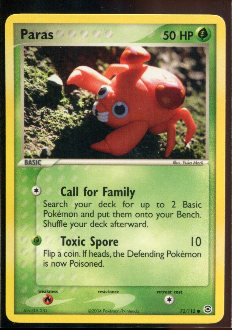 Paras- ex FireRed & LeafGreen 72/112 2004 NM Pokemon