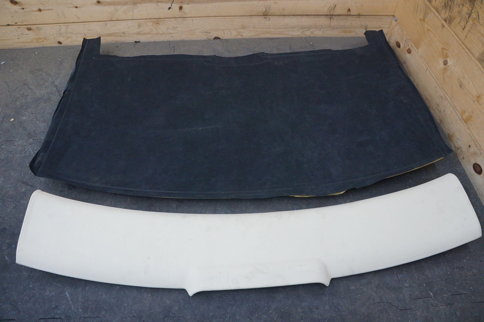 Set 2 Rear Headliner Tan Leather Black 51436959997 Rolls Royce Phantom 2003-2017