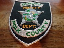 vintage POLK COUTY  FLORIDA collectible   OBSOLTE shoulder PATCH  BX V#7