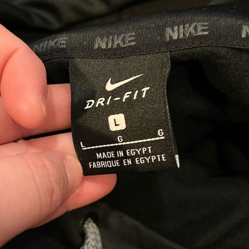 Nike Felpa con Cappuccio Uomo Large Nera Dri Fit Logo Swoosh Tasca Comfort Morbida Finto Collo - Foto 7 di 10
