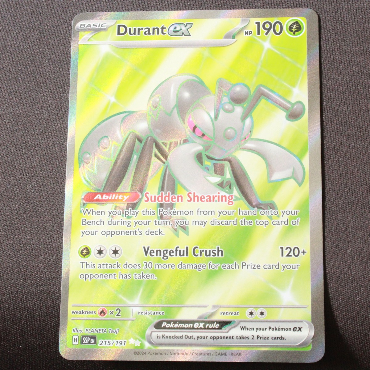Durant ex SV08: Surging Sparks Pokemon Ultra Rare Holofoil 215/191 NM