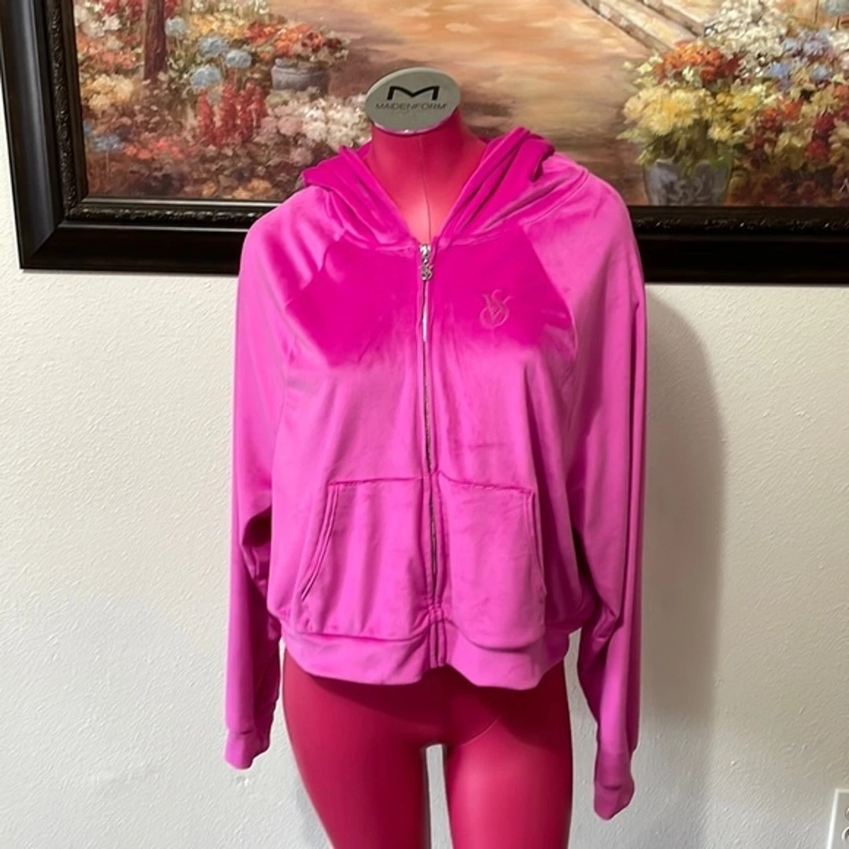 Pink victoria secret jackets plus best sale size