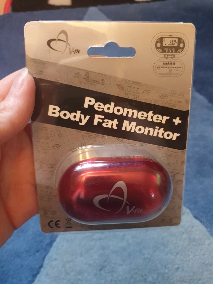 V Fit Pedometer And Body Fat Monitor Scale Red M1019R New eBay