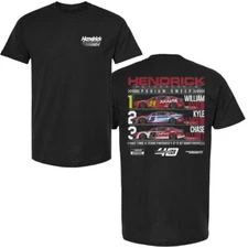 CHECKERED FLAG SPORTS BYRON LARSON ELLIOTT HENDRICK SWEEP NASCAR TEE SHIRT K5689