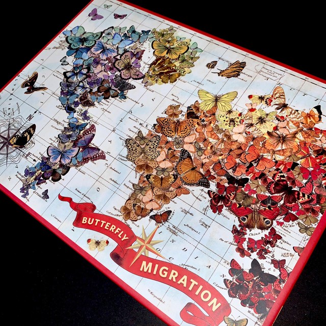NEW Galison Butterfly Migration 1000 Piece Puzzle Rainbow Butterflies
