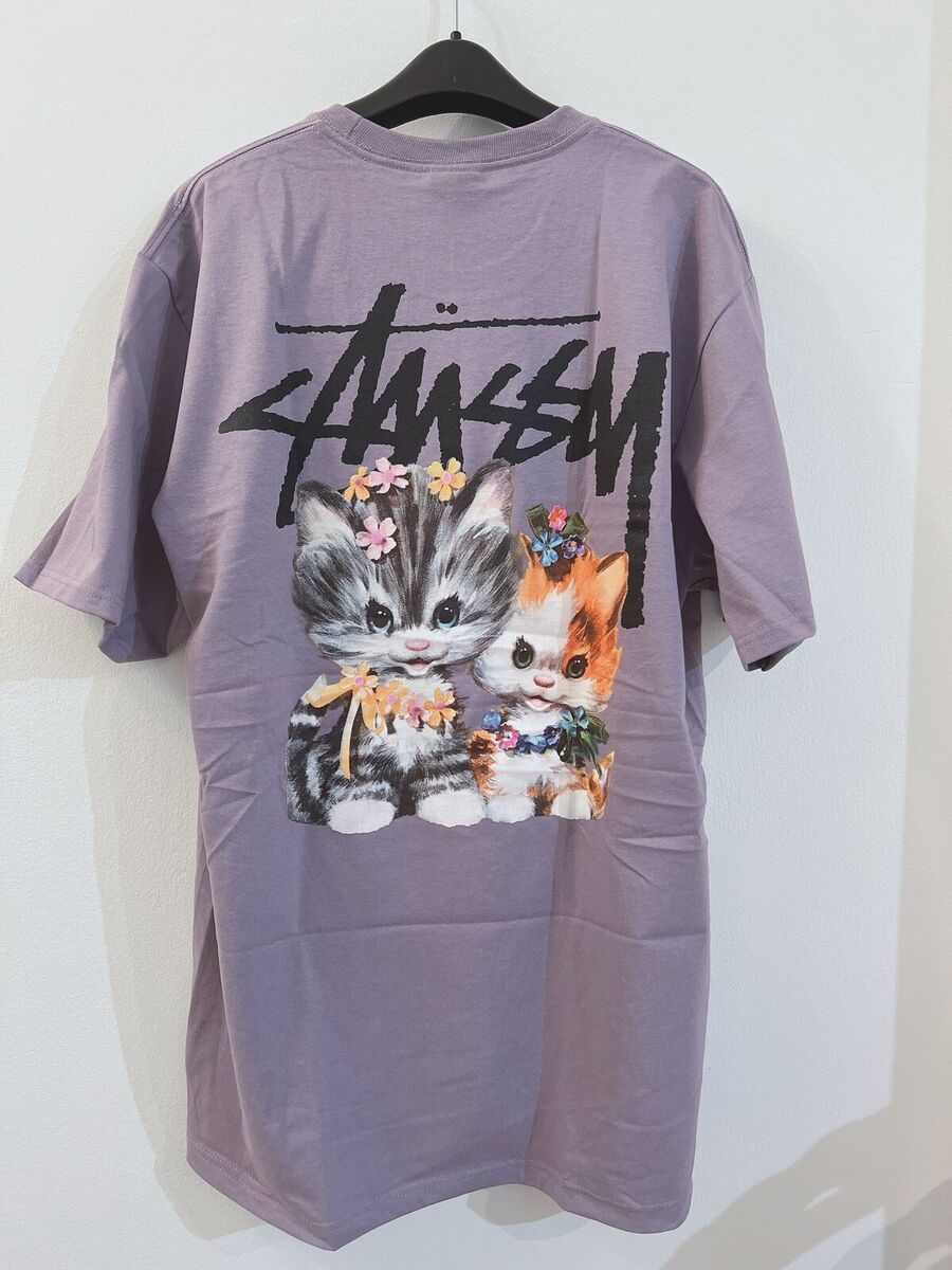 M Stussy Kittens Tee mauve