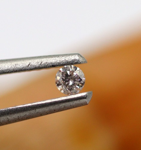 2.2 mm Loose Round Cut 100% Natural Diamond Light Pink Color Certified 0.065 Ct - Picture 3 of 19